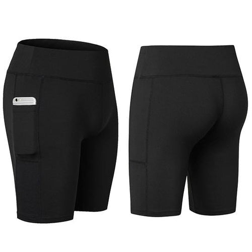 All Seasons Yoga Shorts Stretchable With Phone Pocket - lattyboutique