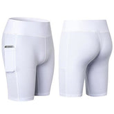 All Seasons Yoga Shorts Stretchable With Phone Pocket - lattyboutique