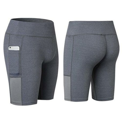 All Seasons Yoga Shorts Stretchable With Phone Pocket - lattyboutique