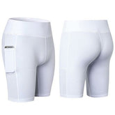 All Seasons Yoga Shorts Stretchable With Phone Pocket - lattyboutique