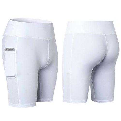 All Seasons Yoga Shorts Stretchable With Phone Pocket - lattyboutique