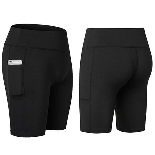 All Seasons Yoga Shorts Stretchable With Phone Pocket - lattyboutique