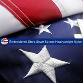 American Flag Outdoor Heavy Duty Embroidered Stars USA Flag - lattyboutique
