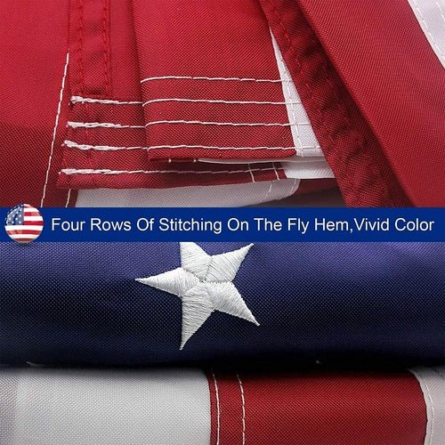 American Flag Outdoor Heavy Duty Embroidered Stars USA Flag - lattyboutique