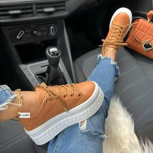 Casual Platform Women's Shoes Flat Womens Sneakers - lattyboutique