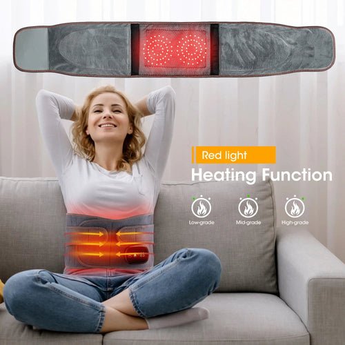 Heat Therapy Lumbar Brace Support Massager Waist Massager Back Belt - lattyboutique
