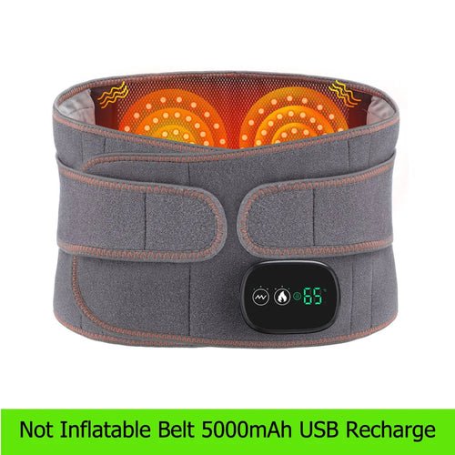 Heat Therapy Lumbar Brace Support Massager Waist Massager Back Belt - lattyboutique