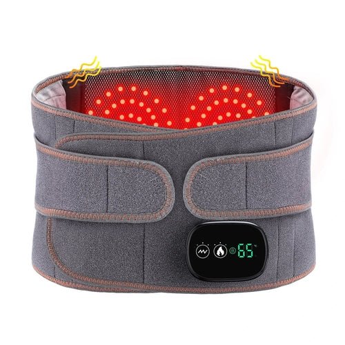 Heat Therapy Lumbar Brace Support Massager Waist Massager Back Belt - lattyboutique