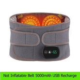 Heat Therapy Lumbar Brace Support Massager Waist Massager Back Belt - lattyboutique